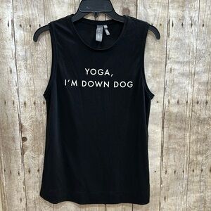 Sweaty Betty Yoga tank with side split opening XS Black